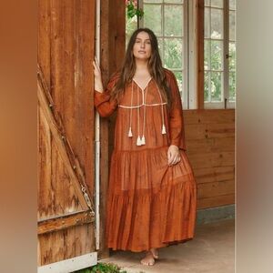 Christy Dawn Paloma Dress in Pumpkin Paisley Maxi Dress